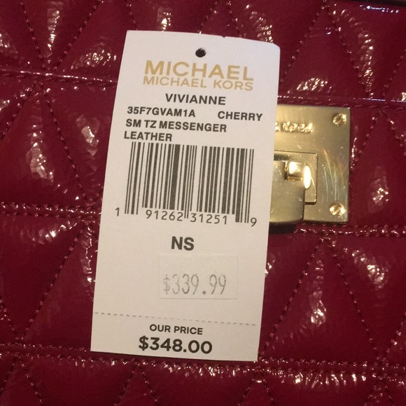 Michael Kors Handbag Vivianne Cherry Red - Picture 2 of 3